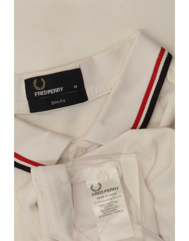 Fred Perry Polo Slim Fit De Algodón Blanco Medio Para Hombre