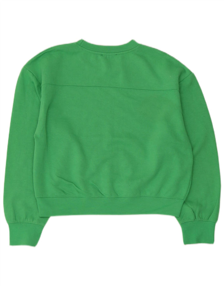Zara Mujer Sudadera Oversize Jersey UK 10 Small Verde Poliéster