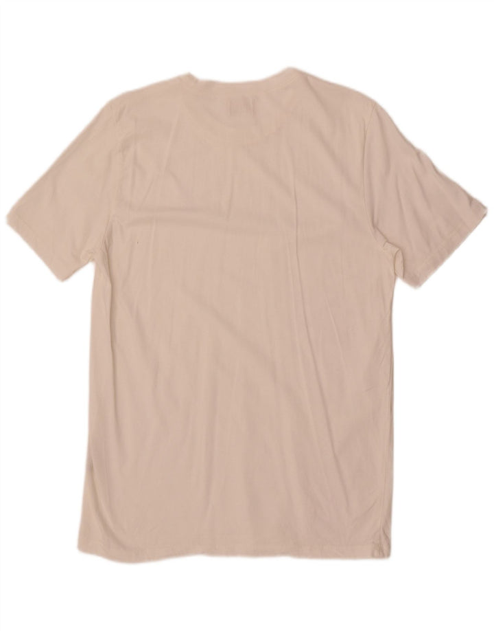 Zara Hombre Camiseta Top Medium Blanco Algodón