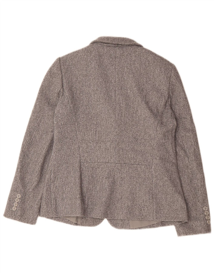 Marks & Spencer Chaqueta tipo blazer de 2 botones para mujer UK 42 Poliéster gris medio