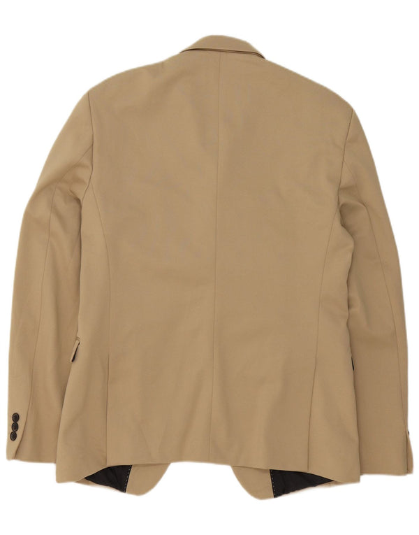 Zara Chaqueta tipo blazer con 1 botón para hombre EU 50 Poliéster beige medio
