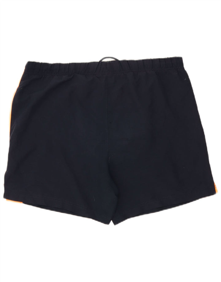 Nike - Pantalones cortos deportivos con estampado para hombre, talla grande, color azul marino, poliéster