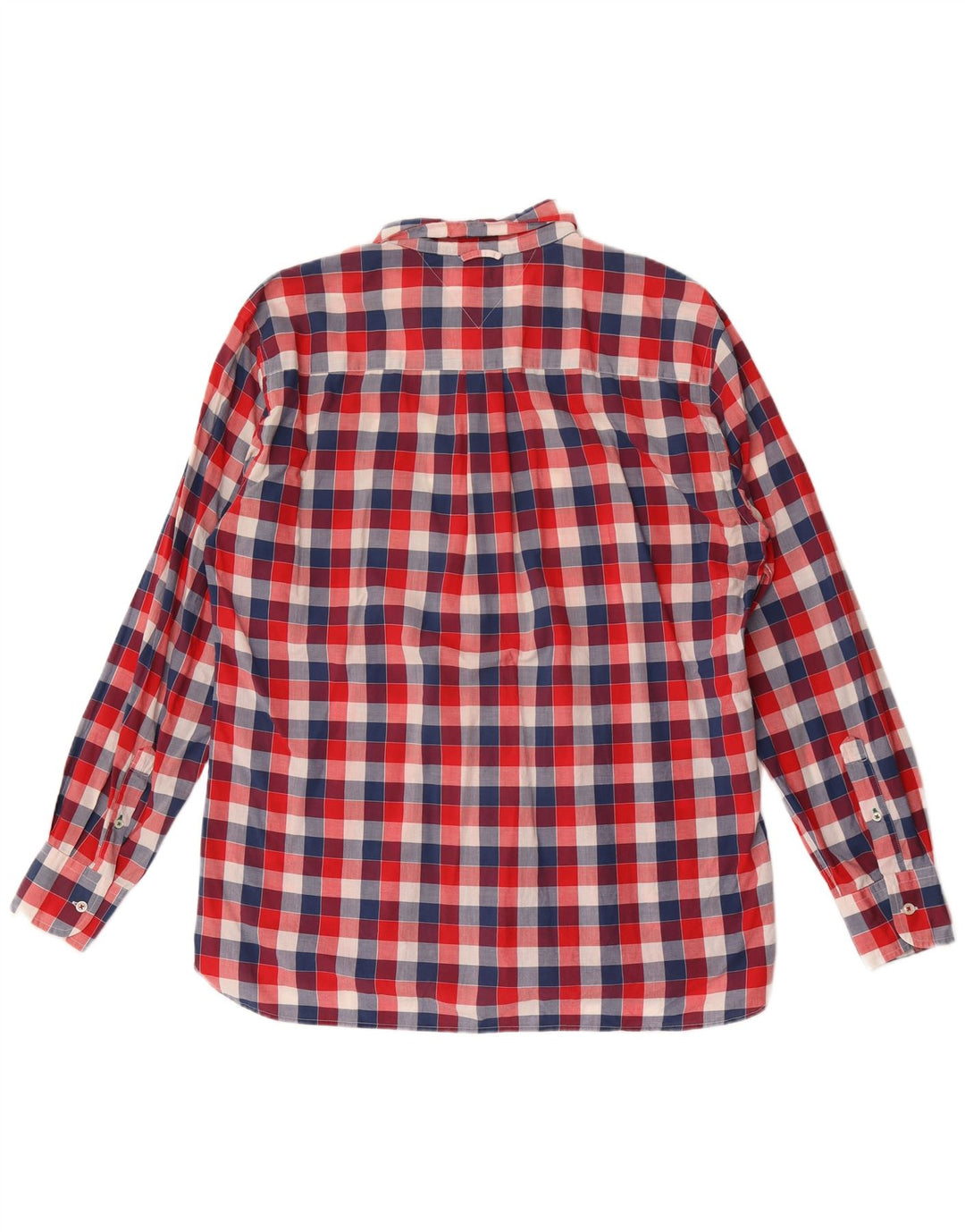 Tommy Hilfiger Camisa de ajuste personalizado para hombre XL Algodón a cuadros rojo