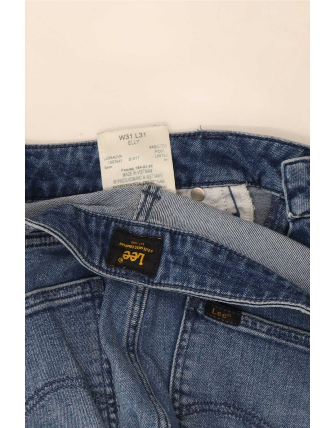 Vaqueros Lee Elly Slim W31 L31 Algodón Azul Mujer