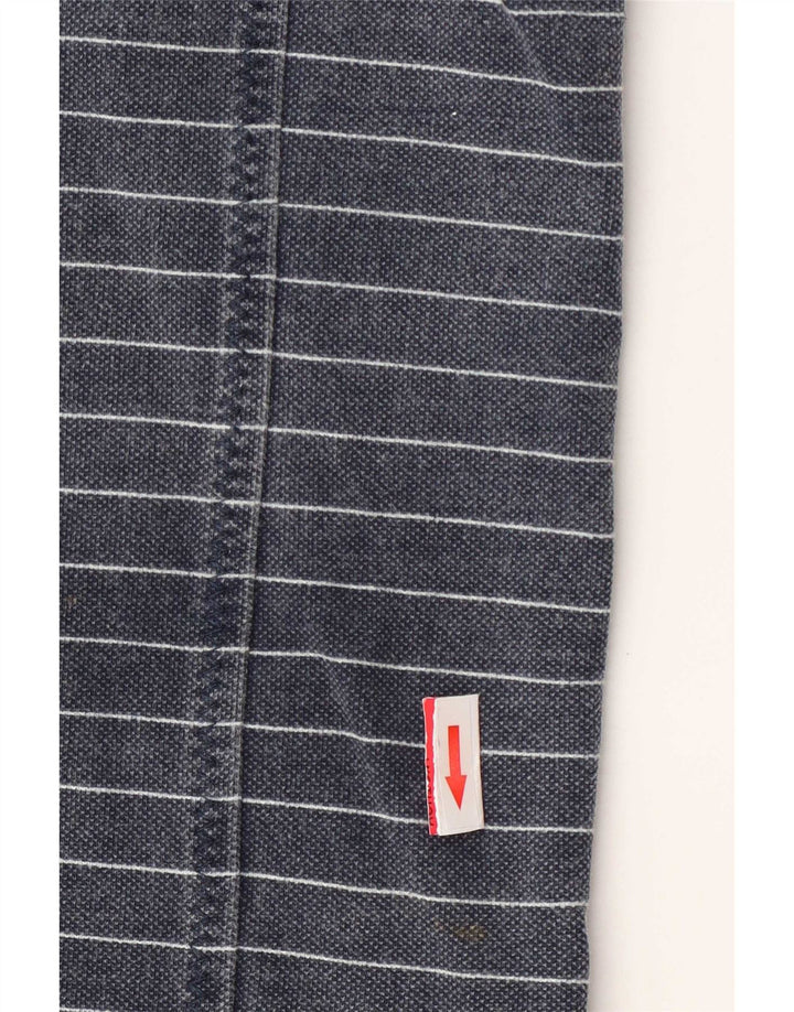 Sudadera con capucha y cuello con cremallera para hombre de Fat Face, jersey de algodón a rayas en azul marino mediano