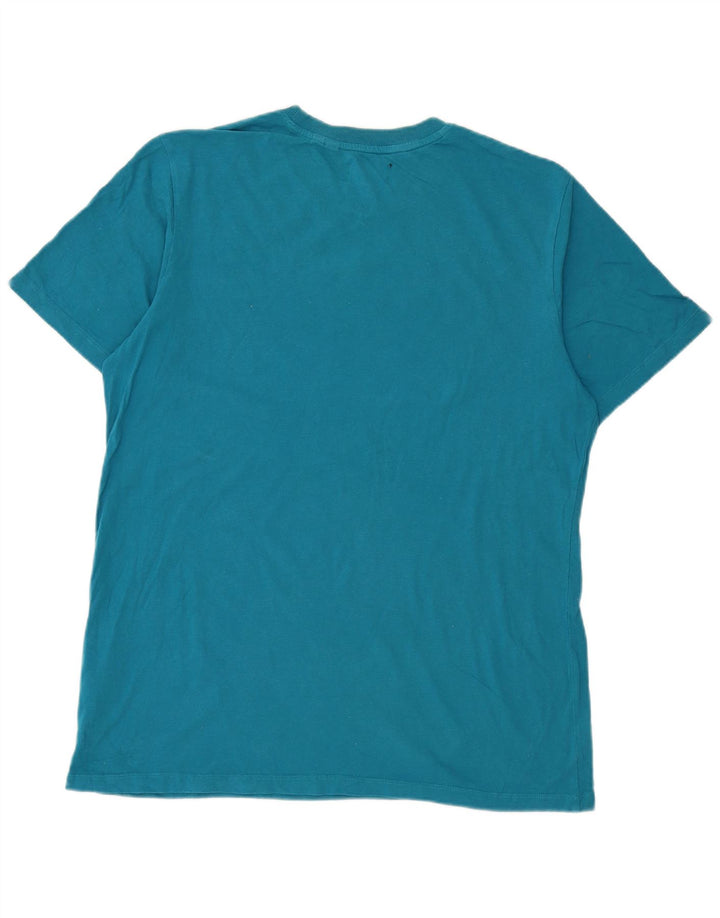 Camiseta Superdry Mujer Top Grande Azul Algodón