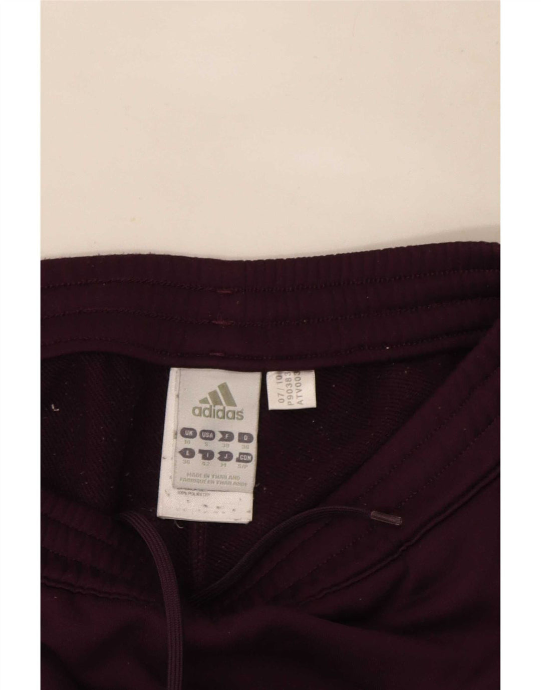 Adidas Pantalones de chándal para mujer UK 10 Small Púrpura Poliéster