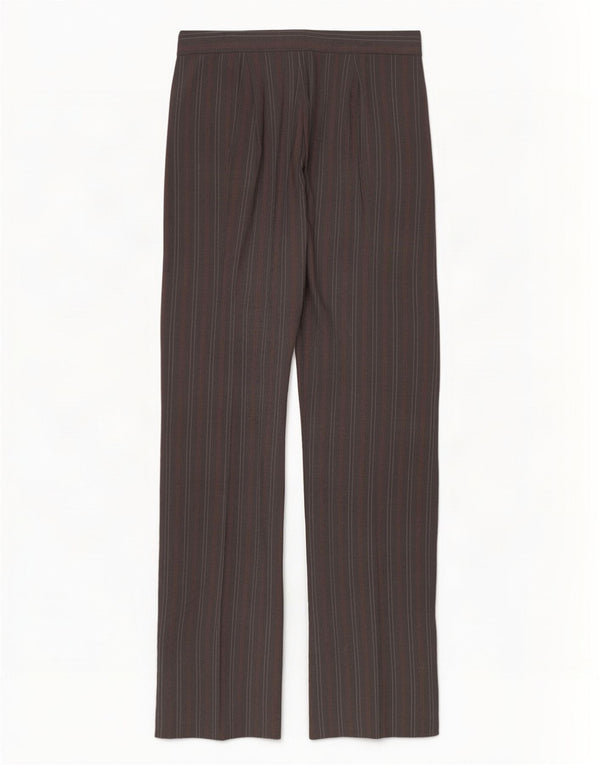 Pantalón De Traje Stretch Mujer Benetton IT 44 Medium W32 L35 Gris Rayas Pintadas