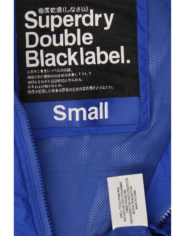 Chaqueta impermeable Superdry para hombre ES 36 Small Blue Nylon