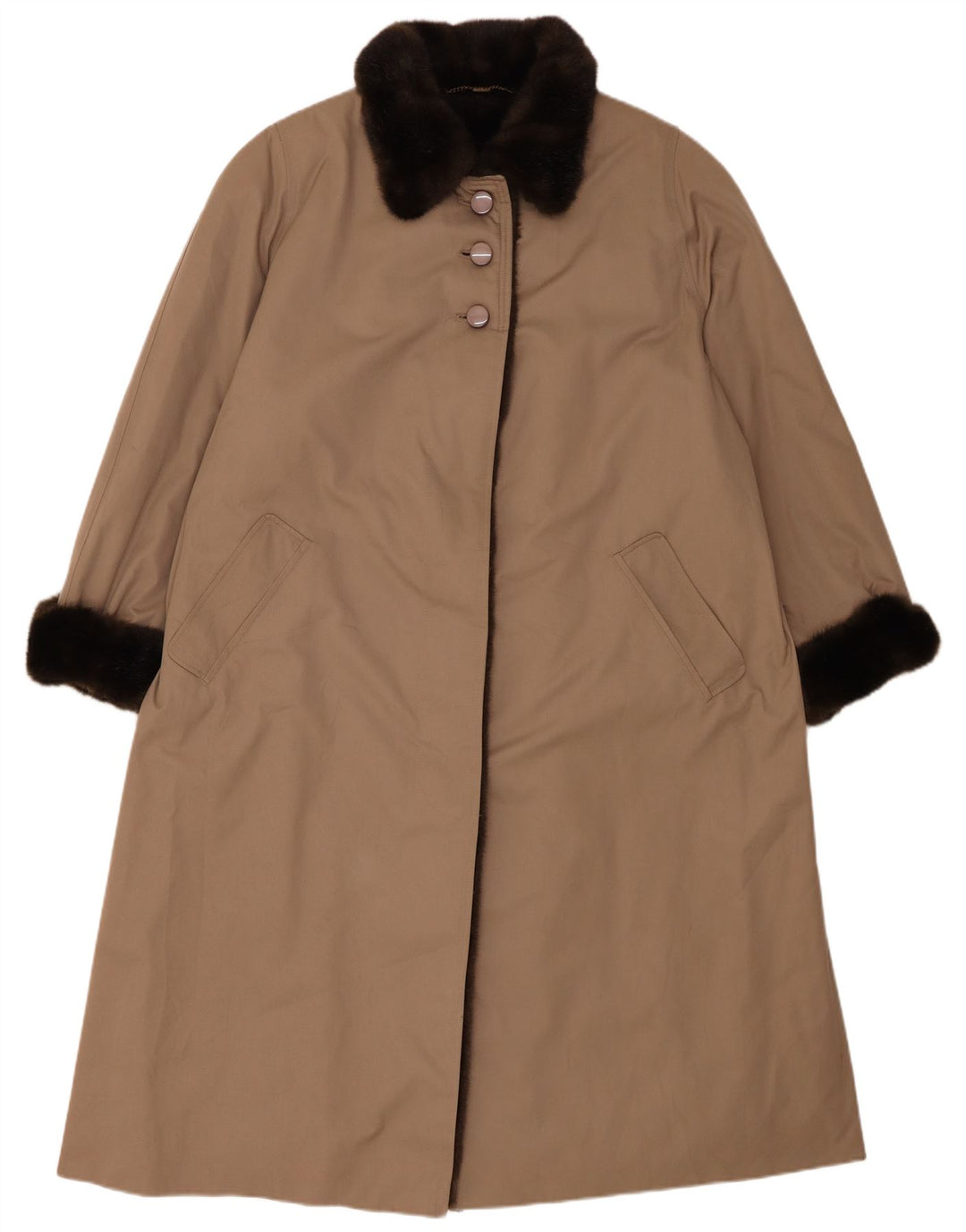 Abrigo Valmeline para mujer UK 20 2XL Marrón Poliéster