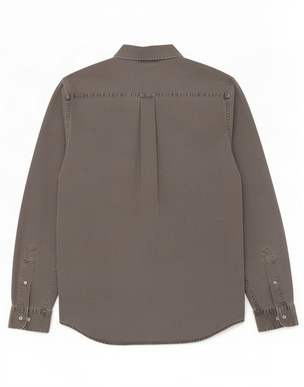 Murphy & Nye Camisa vaquera para hombre grande de algodón gris