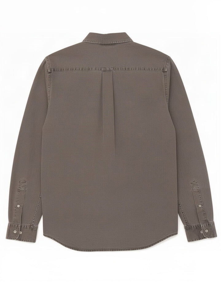 Murphy & Nye Camisa vaquera para hombre grande de algodón gris