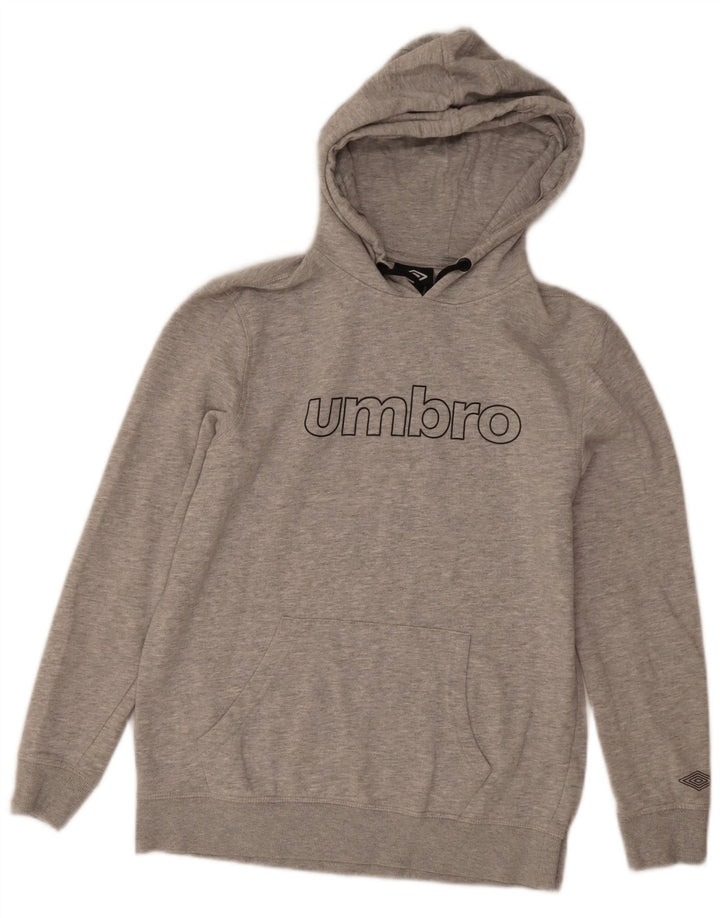 Umbro Hombre Sudadera Con Capucha Gráfica De Algodón Gris Medio