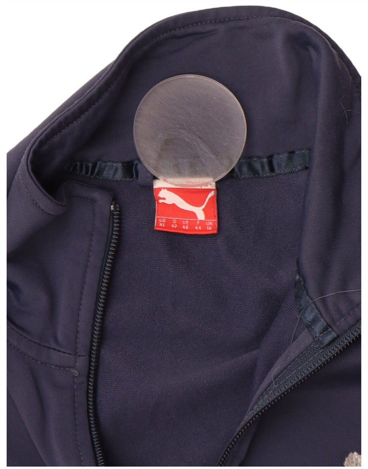 PUMA Chaqueta de chándal para mujer UK 40 Grande Azul marino Colorblock