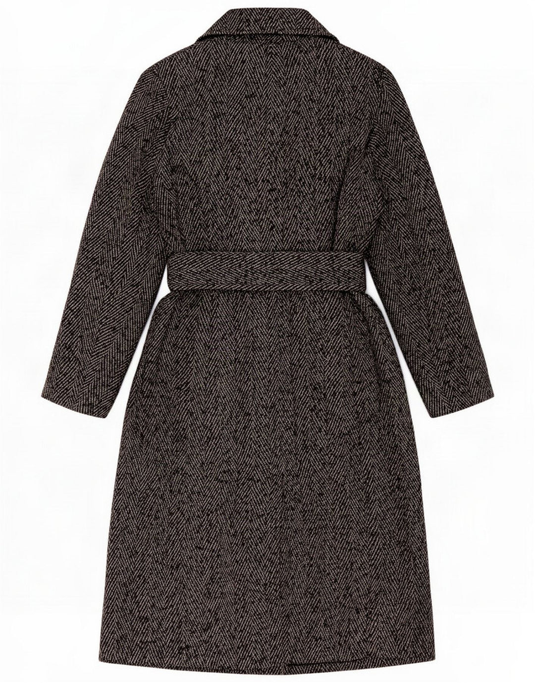 Marks & Spencer Abrigo cruzado para mujer UK 8 Pequeño gris moteado