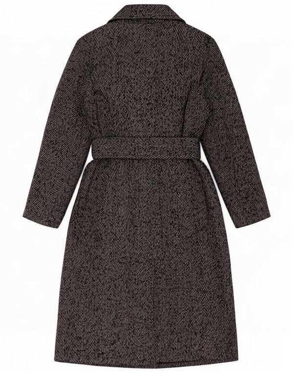 Marks & Spencer Abrigo cruzado para mujer UK 8 Pequeño gris moteado