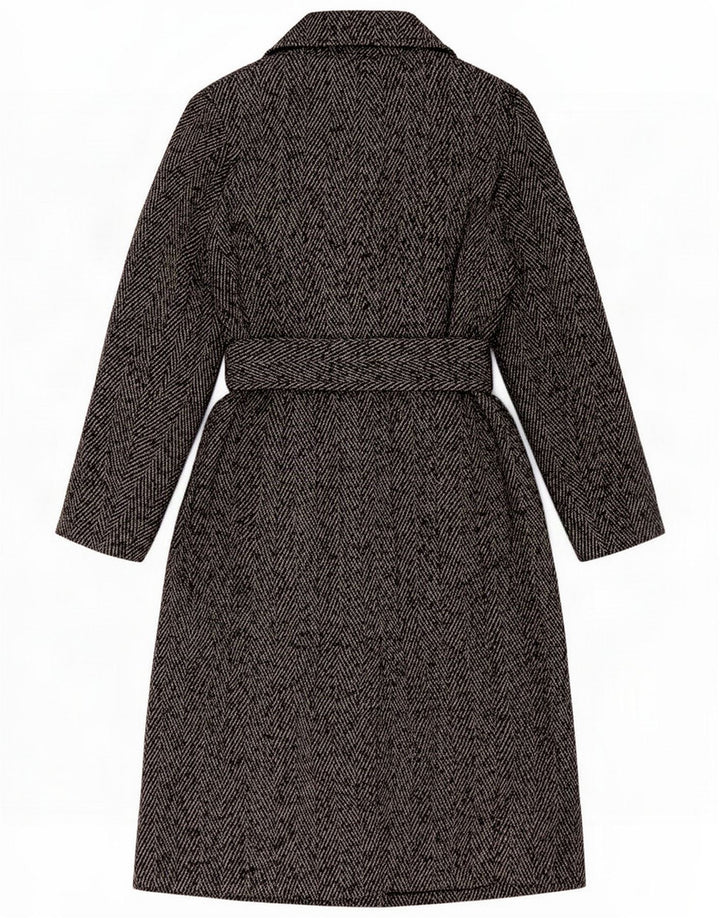 Marks & Spencer Abrigo cruzado para mujer UK 8 Pequeño gris moteado