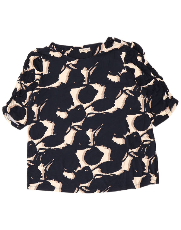 Blusa para mujer Phase Eight UK 40 XL Viscosa floral azul marino