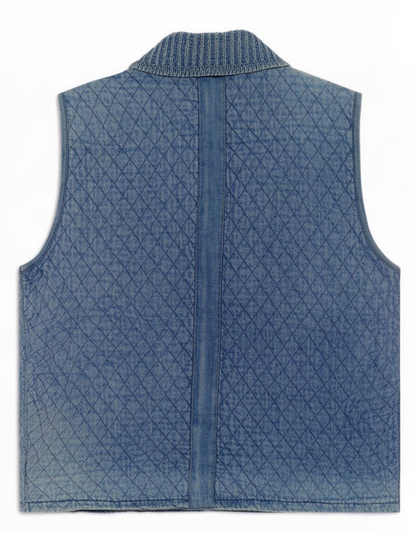 Blue Willi's Chaleco vaquero acolchado para mujer UK 44 Algodón mediano