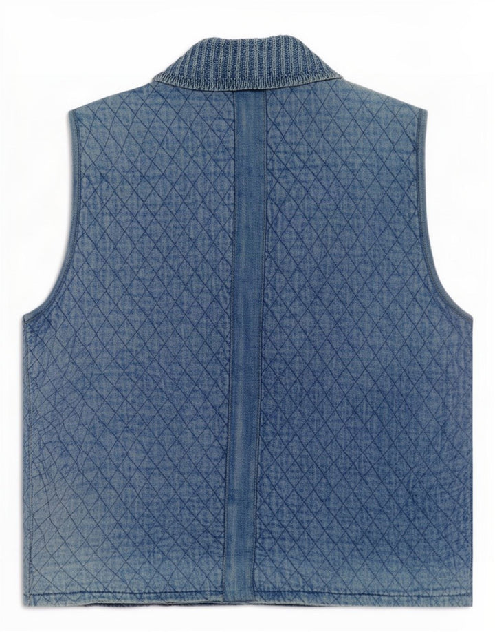Blue Willi's Chaleco vaquero acolchado para mujer UK 44 Algodón mediano