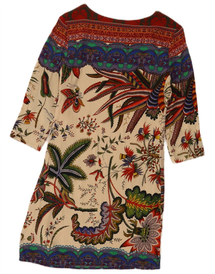DESIGUAL Vestido recto gráfico para mujer EU 36 Pequeño multicolor floral