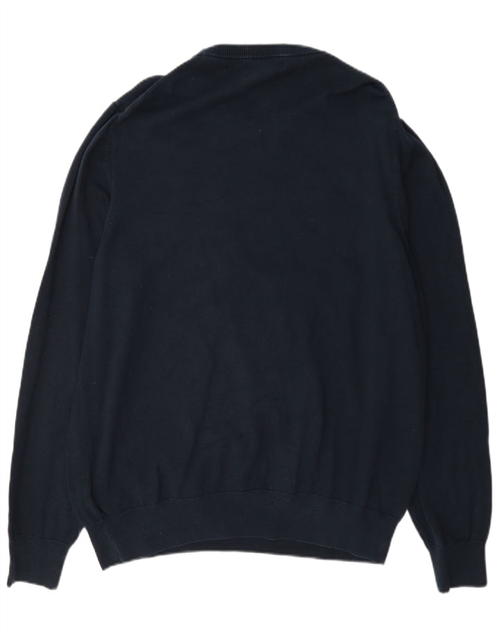 Marks & Spencer Jersey de Cuello Redondo para Hombre XL Azul Marino Clásico