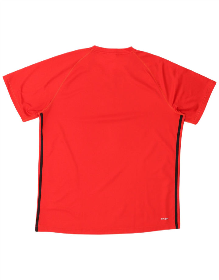 ADIDAS Hombre Climalite Camiseta Top XL Poliéster Rojo