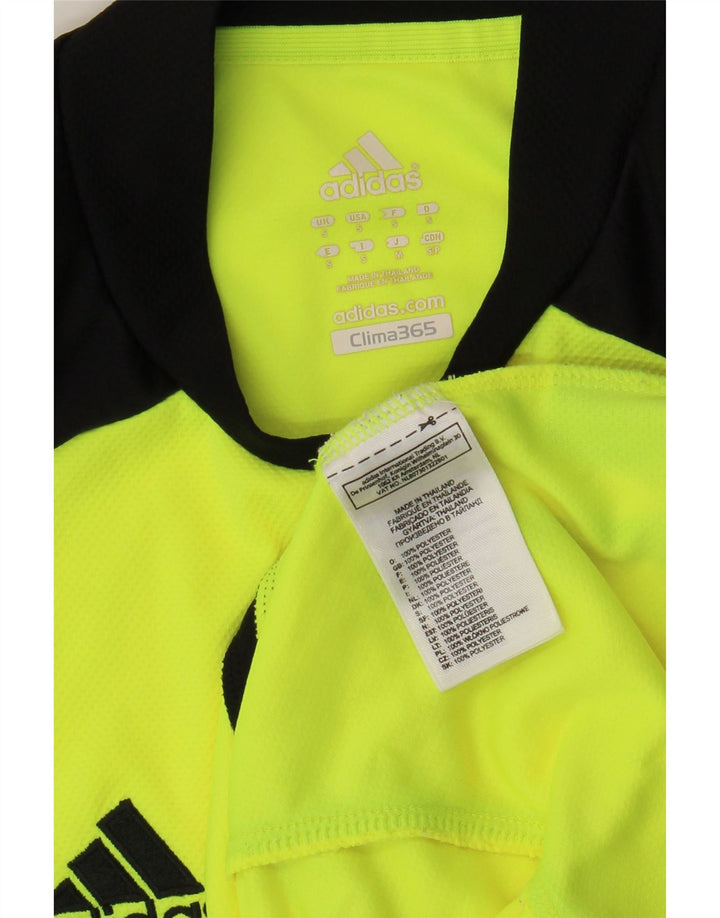 Adidas Mens Clima 365 Camiseta Top Pequeño Verde Colorblock Poliéster