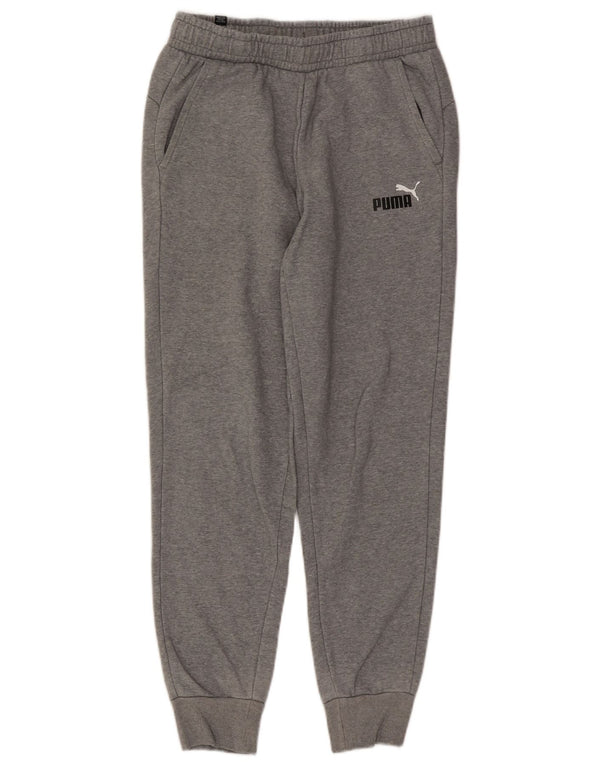Puma Mujer Chándal Pantalones Joggers UK 12 Medio Gris Algodón