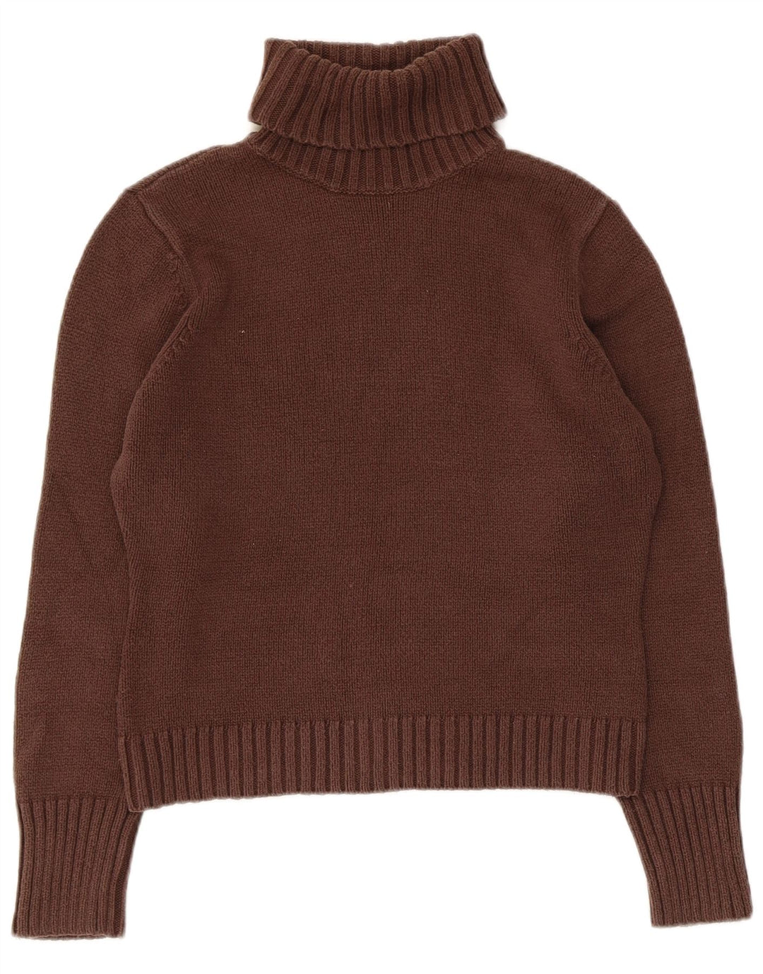 Marks & Spencer - Jersey corto con cuello vuelto para mujer, talla 40, color marrón medio
