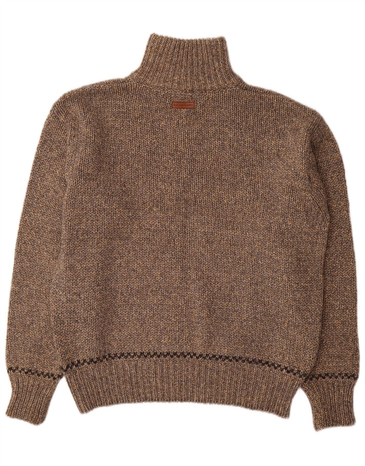 Marlboro Classics - Jersey para hombre con cuello y cremallera, lana gris medio