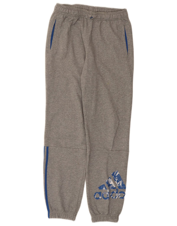 Adidas - Pantalón de chándal gráfico para niño (13-14 años), color gris moteado