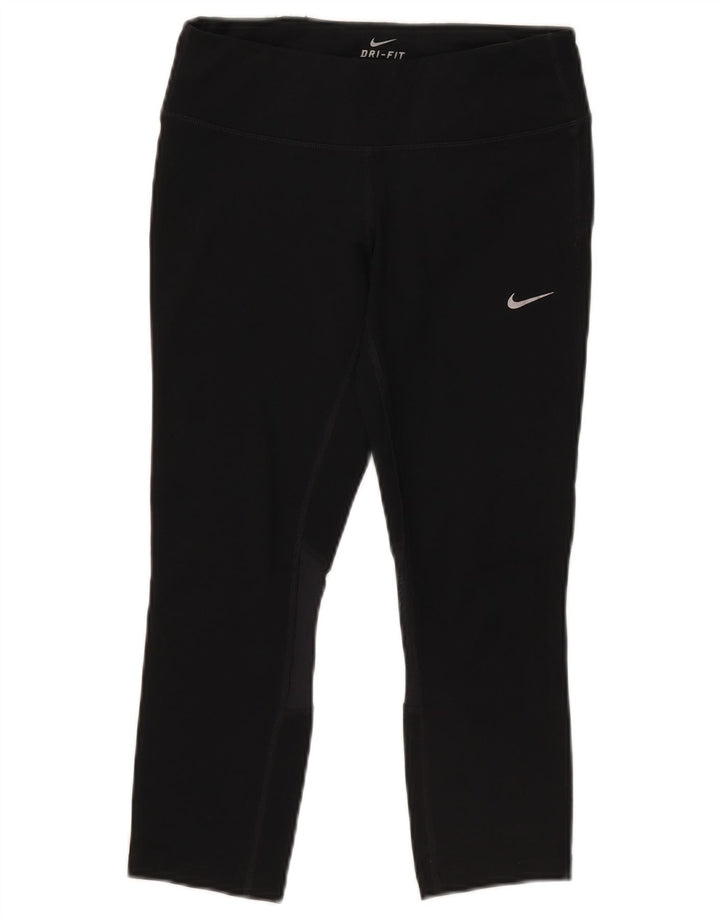 Nike - Leggings capri Dri Fit para mujer, talla 10, poliéster negro pequeño