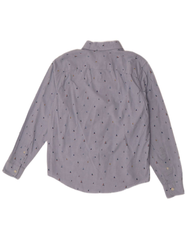 Abercrombie & Fitch Camisa ajustada de algodón con lunares en azul medio