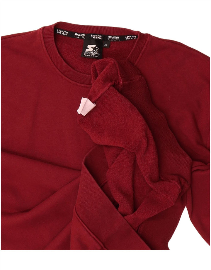 STARTER Mens Sweatshirt Jumper XL Red Cotton
