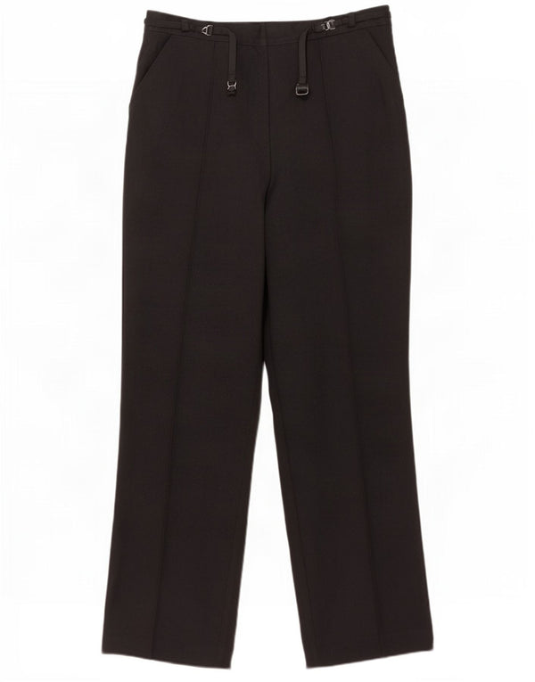 Marks & Spencer Pantalones Casuales Rectos para Mujer UK 12 Medium W31 L28 Negro