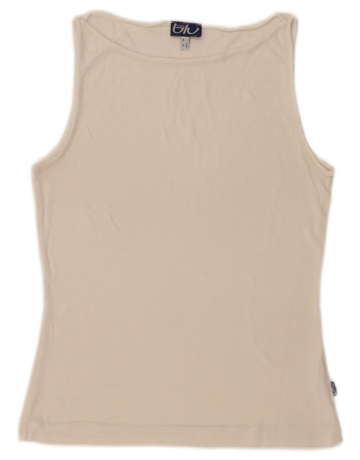 Byblos Mujer Chaleco Top IT 44 Medio Blanco
