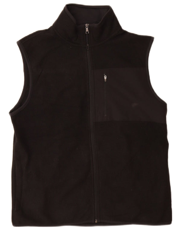 Marks & Spencer Chaleco polar para hombre UK 38 Mediano Negro Poliéster