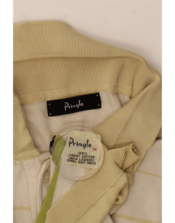 Polo Pringle De Algodón A Rayas Beige Medio Para Hombre