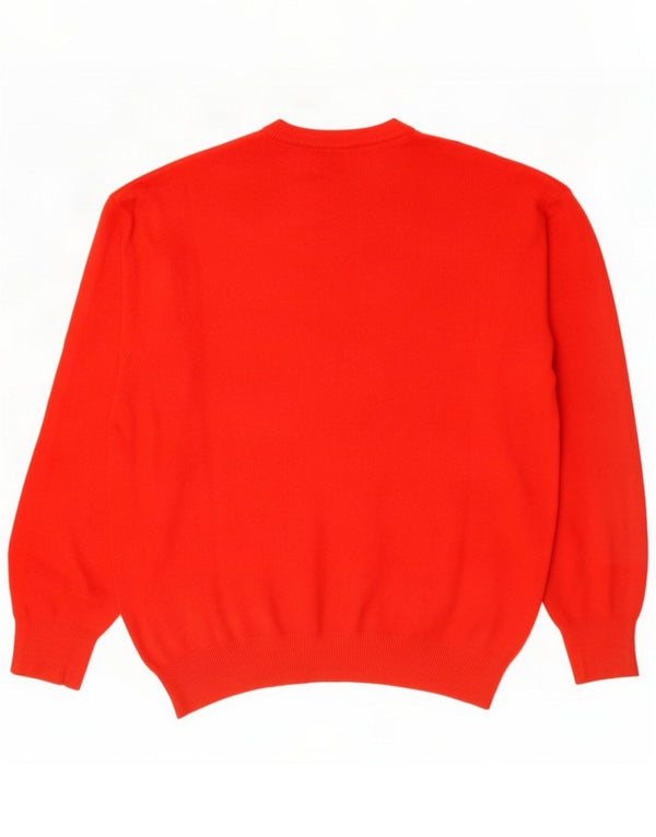 Suéter tipo jersey con cuello redondo para hombre Kappa UK 42 Large Red Wool