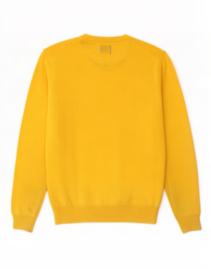 Suéter tipo jersey con cuello redondo para hombre Rifle Acrílico amarillo medio