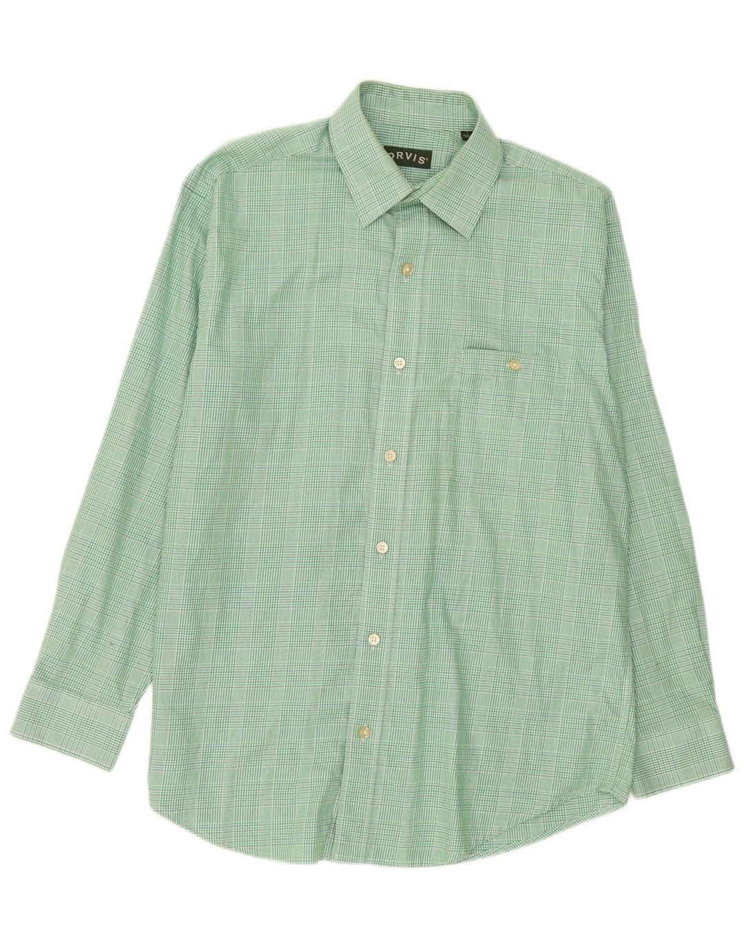 Orvis Camisa De Franela De Algodón A Cuadros Verdes Grandes Hombre