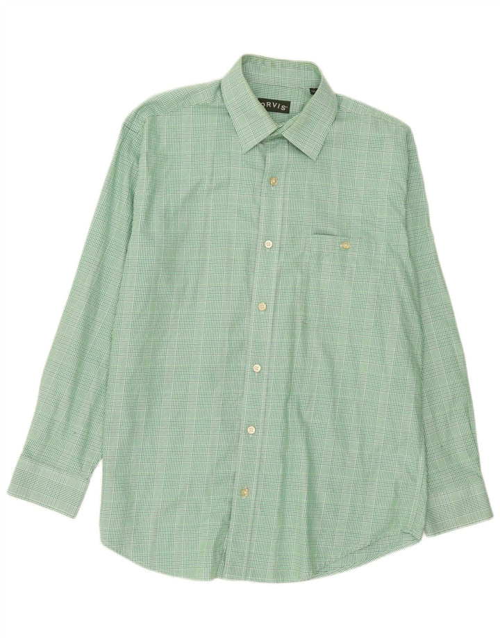 Orvis Camisa De Franela De Algodón A Cuadros Verdes Grandes Hombre