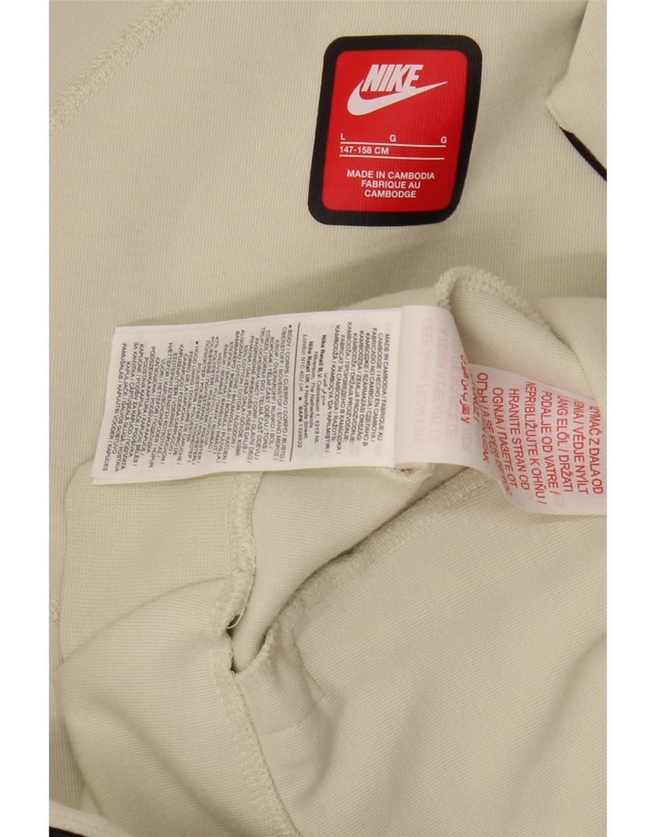 NIKE Sudadera con capucha y cremallera para niños de 12 a 13 años, tamaño grande, algodón blanco