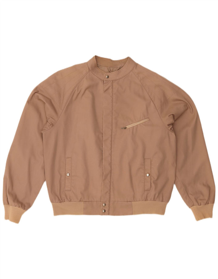 VINTAGE Mens Bomber Jacket UK 40 Large Brown