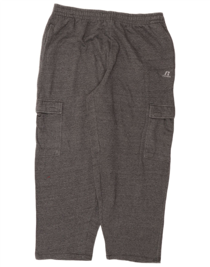 Russell Athletic - Pantalón de chándal para hombre, talla 2XL, algodón moteado gris