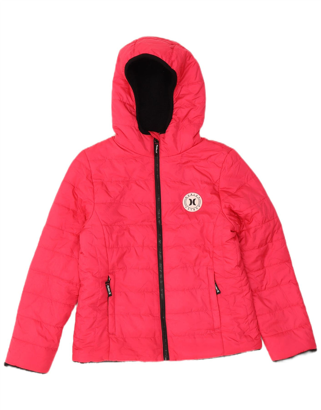 Hurley Chaqueta Acolchada Con Capucha Niñas 12-13 Años Grande Rosa Poliéster