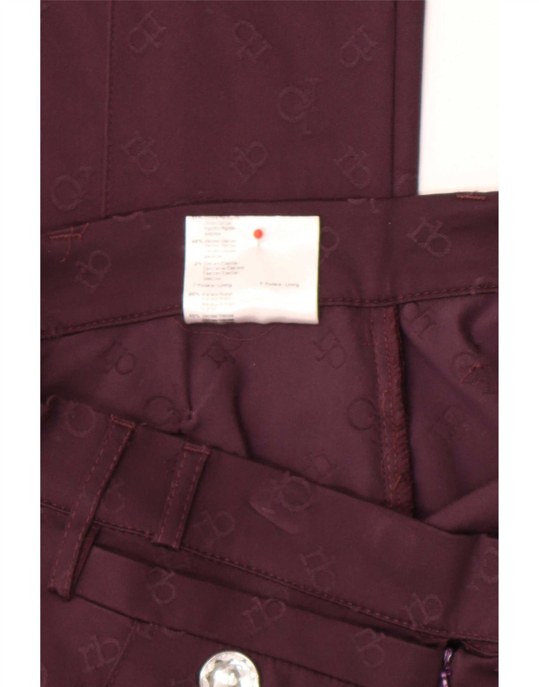 Roccobarocco Pantalones casuales con estampado abstracto para mujer IT 44 Medium W30 L30 B