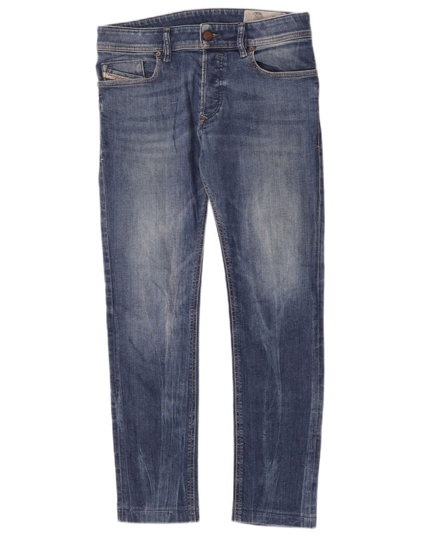 Diesel Hombre Sleenker Slim Skinny Jeans W30 L28 Algodón Azul