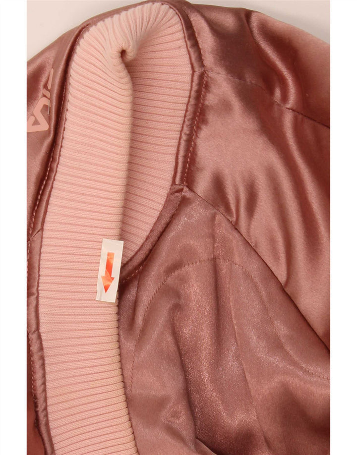 Fila Chaqueta bomber extragrande gráfica para mujer UK 10 Small Pink Poliéster